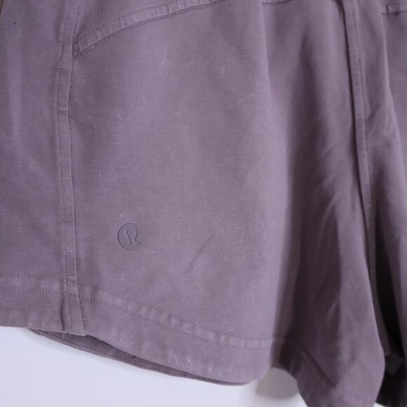 LULULEMON Inner Glow Short 3" Washed Half Moon High Rise Sweatshorts Women's 2 - Picture 6 of 10